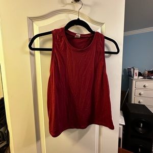 90 degree burgundy workout shirt. Size small